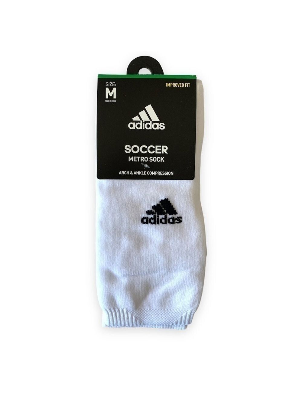 𝅺adidas Metro OTC  Soccer Socks White Men’s Size Medium